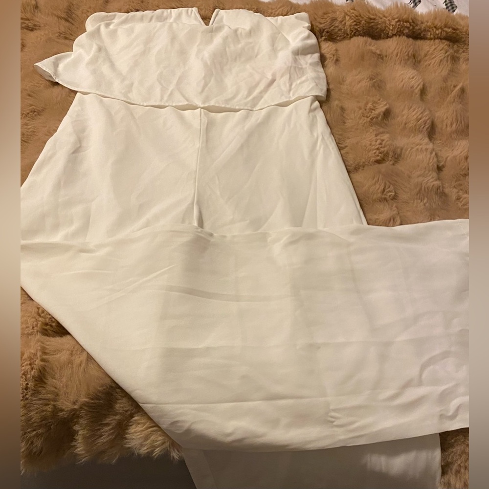 BNWT Cider white strapless jumpsuit